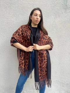 32- PASHMINA DE LANILLA REVERSIBLE - comprar online