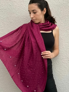 10- PASHMINA CON APLIQUES - DICARLA MODA 