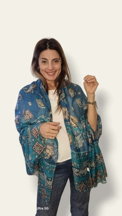 PS6 - PASHMINAS DE VISCOSA ESTAMPADAS. BIEN AMPLIAS. EXCELENTE CALIDAD - DICARLA MODA 