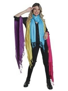 636- PASHMINA EN TONOS LISOS, MAS DE 25 COLORES A ELECCIÓN - comprar online