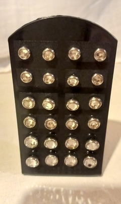 BLISTER DE 14 PARES DE AROS STRASS DE ACERO QUIRURGICO - comprar online