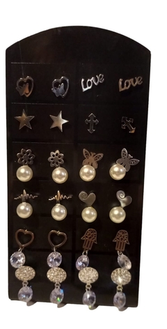 BLISTER DE 12 PARES DE AROS DE ACERO QUIRURGICO