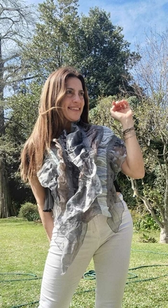 H39 - CHALINAS DE GASA, PLIZADA. DISEÑO ÚNICO - tienda online