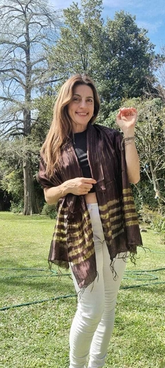 003100 - PASHMINAS DE SEDA AMPLIAS CON FLECOS