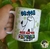 Caneca Gino Sincero com a frase "Hoje não vou deixar nada perturbar minha mente" e ilustração de personagem divertido.