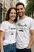 Kit Camisetas para Namorados Personalizadas - Marido / Esposa - 100% Algodão