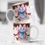 Caneca de Páscoa Stitch com a frase Eu Amo Chocolate! Feliz Páscoa