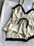 Pijama saten crema - comprar online