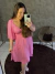 Vestido curto em viscose rosa na internet