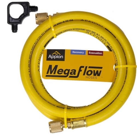MANGUEIRA MANIFOLD REFRIGERAÇÃO AMARELA MEGAFLOW 3/8 1/4"X1/4 1,8m