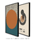 Conjunto 2 Quadros Decorativos Bauhaus Circulo Marrom & Neutral
