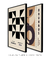 Conjunto 2 Quadros Decorativos Bauhaus Forma Marrom & Triangular - Tons de Casa - Quadros Decorativos