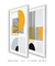 Conjunto 2 Quadros Decorativos Bauhaus Linhas Meio Circulo 3 e 4 - Tons de Casa - Quadros Decorativos