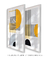 Conjunto 2 Quadros Decorativos Bauhaus Linhas Meio Circulo 3 e 4 - loja online