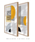 Conjunto 2 Quadros Decorativos Bauhaus Linhas Meio Circulo 3 e 4
