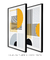 Conjunto 2 Quadros Decorativos Bauhaus Linhas Meio Circulo 3 e 4 - Tons de Casa - Quadros Decorativos