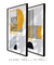 Conjunto 2 Quadros Decorativos Bauhaus Linhas Meio Circulo 3 e 4 - loja online