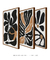 Conjunto 3 Quadros Decorativos Matisse Floral em Tons de Preto