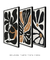 Conjunto 3 Quadros Decorativos Matisse Floral em Tons de Preto - Tons de Casa - Quadros Decorativos