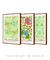 Conjunto 3 Quadros Decorativos Willian Morris Floral em Tons de Verde Classic na internet