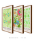 Conjunto 3 Quadros Decorativos Willian Morris Floral em Tons de Verde Classic - comprar online