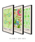 Conjunto 3 Quadros Decorativos Willian Morris Floral em Tons de Verde Classic - Tons de Casa - Quadros Decorativos