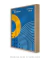 Quadro Decorativo Bauhaus Azul com Linhas 1