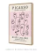 Quadro Decorativo Picasso Varias Faces em Tons Rosa