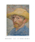 Quadro Decorativo Van Gogh Autorretrato com chapéu de palha 1887 - loja online