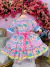 Vestido Infantil Junino Rosa Colorido - comprar online