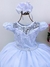 Vestido Daminha Longo Branco C/ Busto Rendado Vazado - comprar online