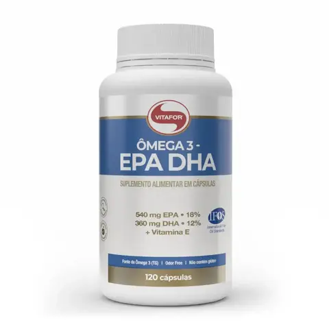 Ômega 3 EPA DHA Vitafor 120 Cápsulas | TG + Vitamina E + Certificação IFOS