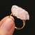Anéis de cristal de pedra natural para mulheres, cor dourada - comprar online