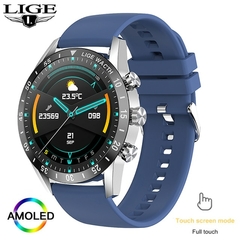 Imagen de Lige-reloj inteligente para hombre, accesorio de pulsera con Bluetooth, llamadas