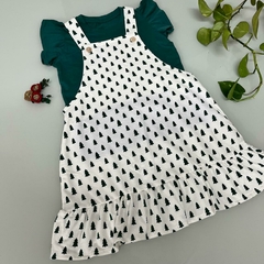 Blusa Manga Babado Verde na internet