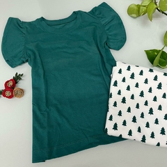 Blusa Manga Babado Verde - comprar online