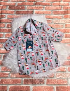 Camisa Papai Noel Cinza