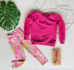 Conjunto De Moletom Amor de Flor - comprar online