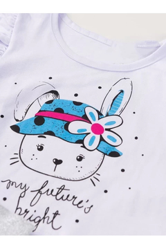 Conjunto Coelhinha / Saia Tule Poá Azul na internet