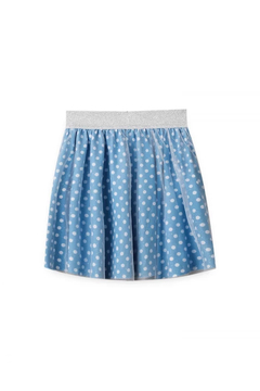 Conjunto Coelhinha / Saia Tule Poá Azul - Malta