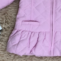 Jaqueta Puffer Rosa Acinturada na internet
