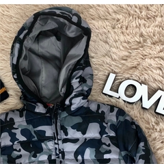Jaqueta Puffer Camuflado Azul - comprar online