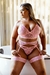conjunto de lingerie rosa sensual plus size com calcinha personalizada - Poderosa Online