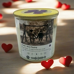 Vela Aromática Personalizada - Spotify - 170g