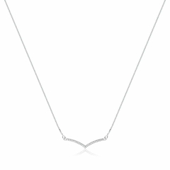 Colar V Cravejado Cristal