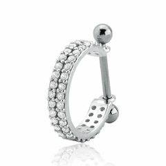 Piercing de Prata Conch Cravejado Duplo - comprar online