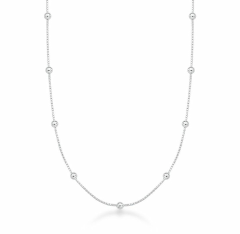 Corrente de Prata Bolinhas Veneziana