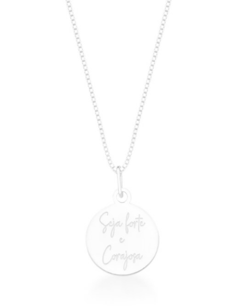 Colar Seja Forte e Corajosa