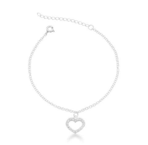 Pulseira Coração Cravejado