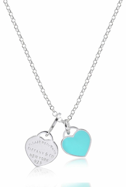 Gargantilha Coração Duplo Resinado